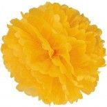 Party Pro 50243, Boule Pompon Papier De Soie Jaune 40 cm