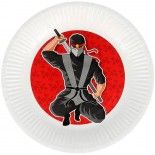 Paquet de 8 Assiettes Ninja Manga en carton 23cm