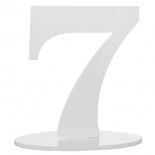 Grand chiffre Anniversaire vertical déco, Chiffre 7 Blanc