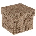 SANTEX 5288-26, Sachet de 4 Boites Carrée jute, Naturel