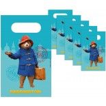 P'TIT Clown re55557 - Sachet 6 sacs anniversaire Ours Paddington papier 13x24 cm