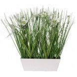 Chaks 57266-05, Pot Arrangement floral artificiel 37cm, Blanc