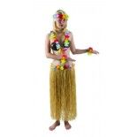 P'TIT Clown re57340 - Jupe Hawaïenne 80 cm avec ceinture à fleurs, beige 