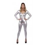 P'TIT Clown re60711 - Déguisement adulte combinaison sexy argent taille L/XL