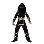 P'TIT Clown re66057 - Déguisement Ninja noir enfant taille 7/9 ans