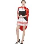 P'TIT Clown re66412 - Déguisement adulte petit chaperon rouge taille S/M