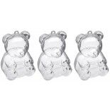 Lot de 3 ballotins OURSON en plexi Transparent