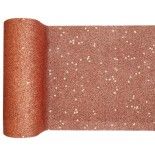 SANTEX 7036-20-20, Ruban de table Paillettes 18cm x 5m, Rose Gold