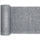 SANTEX 7036-4-20, Ruban de table Paillettes 18cm x 5m, Argent