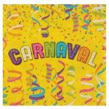 SANTEX 7360-99, Sachet 20 Serviettes Carnaval en papier, multicolores