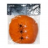 Toile d'araignée 100g ORANGE avec araignées