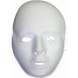 Masque blanc enfant PVC, à peindre