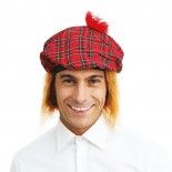 P'TIT Clown re77310 - Béret écossais en tissu adulte avec cheveux