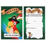 SANTEX 7897-99, Lot de 6 cartes d'invitation Pirate