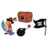 Sachet de 10 confettis en bois Pirate