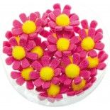 Chaks 80053-05, Boite de 18 Fleurs adhésives 3,5cm, Fuchsia