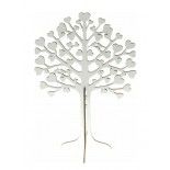 Chaks 80114, Petit Arbre à Voeux en bois, Blanc 30cm