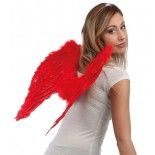 P'TIT Clown re80163 - Ailes d'ange en plumes 50 cm rouges