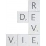 Chaks 80246, Set de 7 Lettres bois blanchi VIE DE REVE 5,5cm