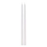 Chaks 80294-00, Set de 2 bougies Flambeau 30cm, Blanc