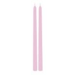 Chaks 80294-32, Set de 2 bougies Flambeau 30cm, Rose pastel