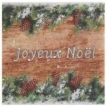 Sachet de 20 Serviettes Noël Pommes de pin 33x33cm