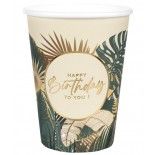 SANTEX 8533-10, Sachet de 10 gobelets Anniversaire Birthday Jungle