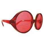 Grandes Lunettes hippie ROUGES