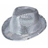 chapeau borsalino sequin argent