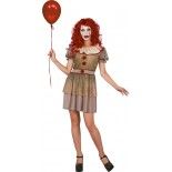 Party Pro 87293625, Costume Clown femme terrifiant, adulte
