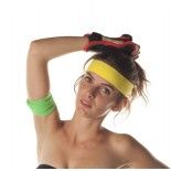 Party Pro 888024, Bandeau pour cheveux 80's jaune