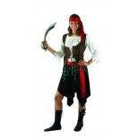 P'TIT Clown re89236 - Costume adulte luxe pirate femme jupe, L/XL