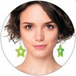Boucles d'oreilles Star néon vert
