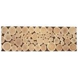 Grand Centre de table Rondins bois naturel, Rectangle 15 x 80 cm