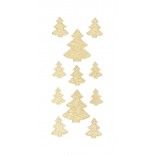 Chaks 90847-37, Sachet de 11 adhésifs SAPINS brillants,Champagne