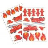 Party Pro 913200, Planche de 25 stickers Pompiers