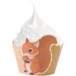 Party Pro 913324, Sachet de 6 cartonnages pour cupcake Woodland