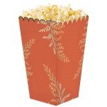 Party Pro 913707, Sachet de 8 Boîtes à pop-corn Terracota 12,5 cm