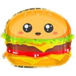 Party Pro 913JF1, Sachet de 8 assiettes Burger Junk Food