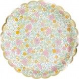 Party Pro 913SHAA, Sachet de 8 assiettes festonnées 23 cm Shabby