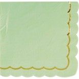 Party Pro 913VSS, Sachet de 16 serviettes vert sauge et or