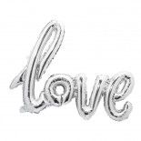 Party Pro 333661, Ballon mylar Love 73 cm Argent