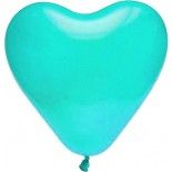 Lot de 8 ballons COEUR 35cm turquoise