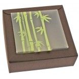 Ballotin carton Nina CHOCOLAT, avec plexi bambou