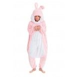 Chaks C1091180, Déguisement Peluche BIG Lapin rose rembourré 180 cm, adulte