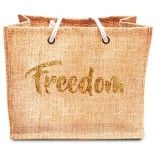 Sac Jute sequins FREEDOM