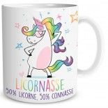 Mug LICORNASSE 50% Licorne 50% Connasse