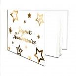 LIVRE d'Or Anniversaire PARTY, BLANC/Or