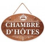 Plaque en bois CHAMBRE D'HÔTES 20cm