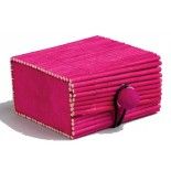 Sachet de 2 Coffres bambou, Fuchsia